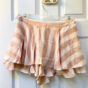 Nanette Lepore Striped Nude Skort Sz 2
